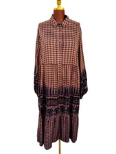 ✨MARINA RINALDI Viscose Chemisier Dress MR 31- IT60, DE52, FR56, GB26