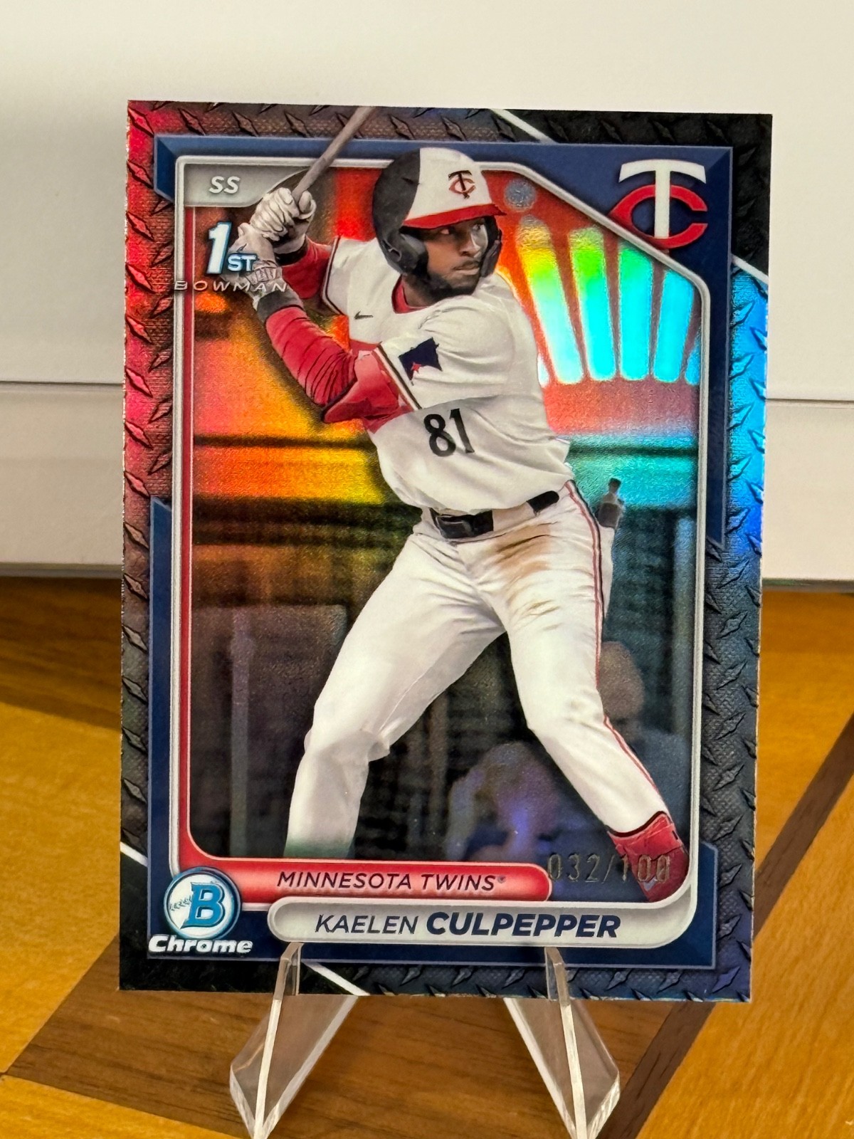 2024 Bowman Chrome Kaelen Culpepper 1st Bowman Steel Metal Refractor /100