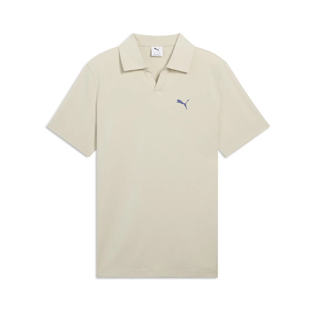 PUMA Essentials Resort Short Sleeve Polo Shirt Mens Beige Casual 68647468