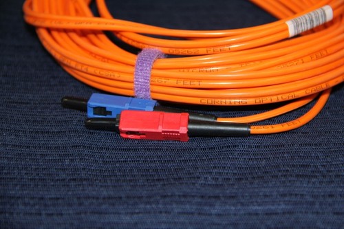 Cable de fibra óptica Corning de 6 metros SC-SC Duplex 2 x 62.5 / 125um Multimodo 19.5 pies - Imagen 2 de 2