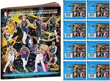 2023-24 Panini NBA Sticker Album &amp; Eight (8) Sealed Card/Sticker Packs | NEW