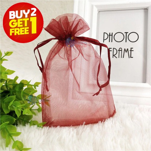 25 & 50 Large Small Organza Bags Wedding Party Favour Gift Candy Jewellery Pouch - Picture 12 of 15