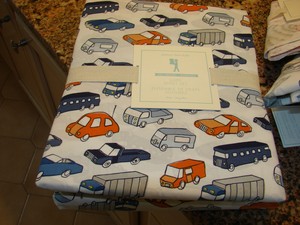 pottery barn cars sheets