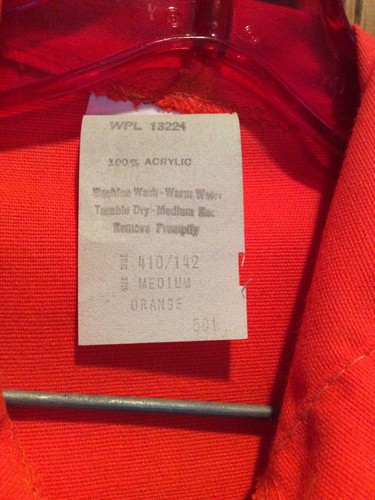 Silent Sentry Orange Wind Breaker With Hood Water Repellent Medium #501 NOS - Picture 3 of 8