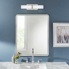 Home Decorators Collection-Polished Nickel LED Vanity Light with Tube Glass
