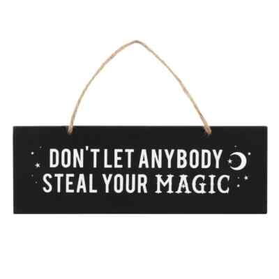 LASS NIEMANDEN DEINE MAGIE STEHLEN KLEINES NIEDLICHES WANDBEHANG SCHILD PLAKETTE GOTHIC
