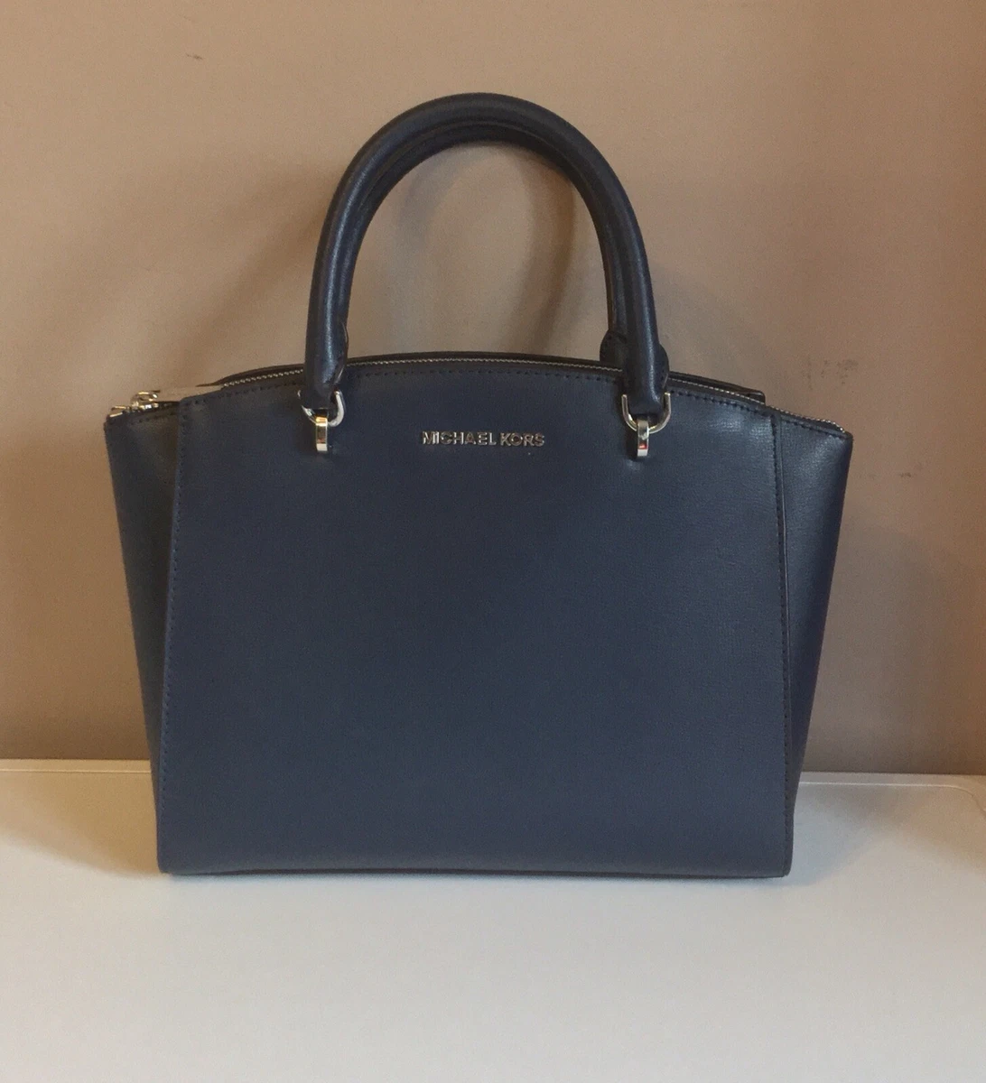 Michael kors hotsell navy satchel