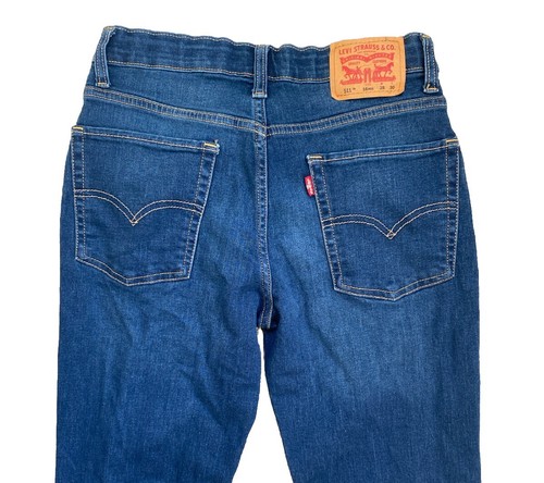 Levi’s 511 Dark Blue Timeless Straight Jeans Boy’s Size 16 W 28 L 30 - Picture 8 of 9