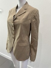 Prada Vintage Women's Khaki Ruffle Back Blazer Jacket size 44