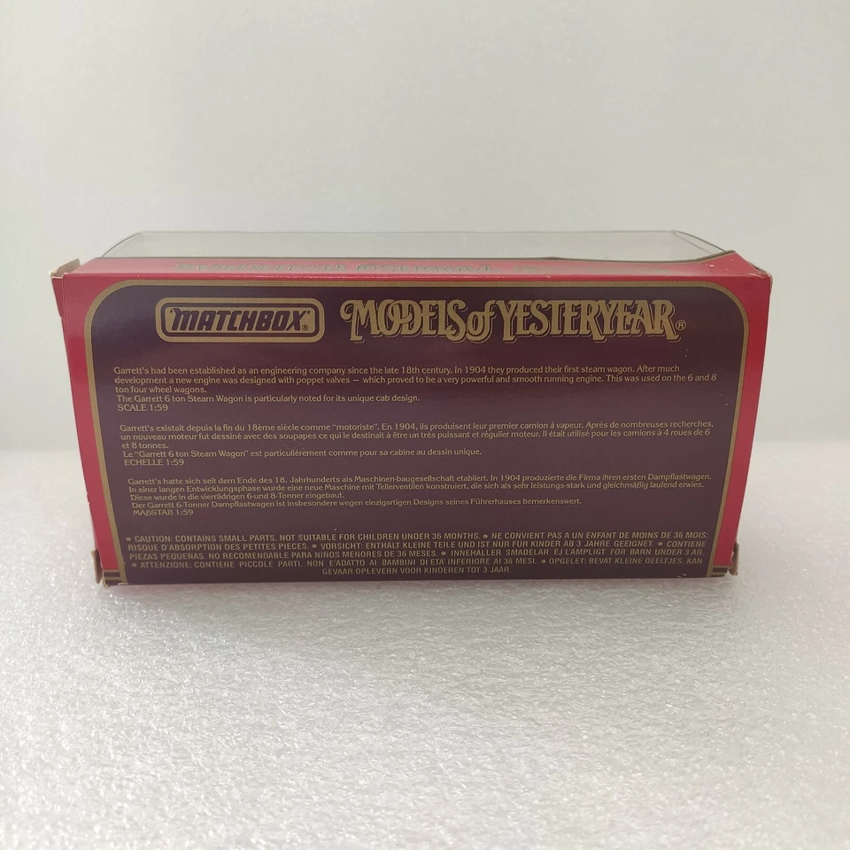 Matchbox Models of Yesteryear Y-37 1929 Garret Steam Wagon Neu Unbespielt OVP - Bild 4 von 4