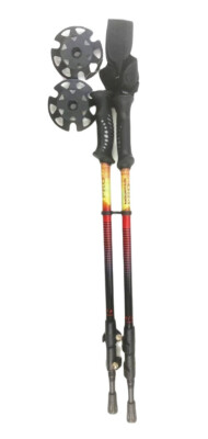 Whitewoods MOUNTAIN PRO 3-Piece Telescopic Fast-Lock Nordic Ski Poles, 115-140cm