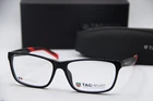 NEW TAG HEUER TH 552 005 BLACK RED AUTHENTIC FRAMES EYEGLASSES 59-16