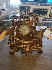 Vintage Linden Black Forest Alarm Clock West Germany 1492 Santa Maria Columbus