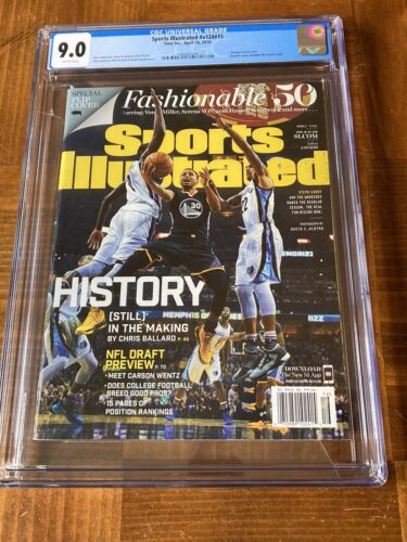 Steph Curry Sports Illustrated CGC 9.0 White (Warriors NBA Champs)- R. Westbrook - Picture 1 of 3