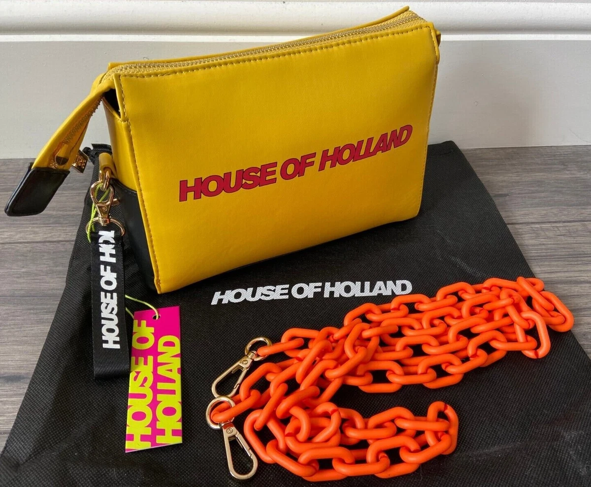 HOUSE OF HOLLAND FAUX LEATHER CHAIN STRAP SHOULDER BAG BNWT