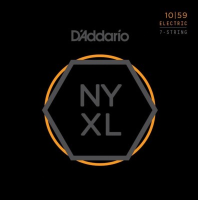 10 Sets D'Addario NYXL 1059 Guitar Strings 7 String Regular Light 10-59 NYXL1059