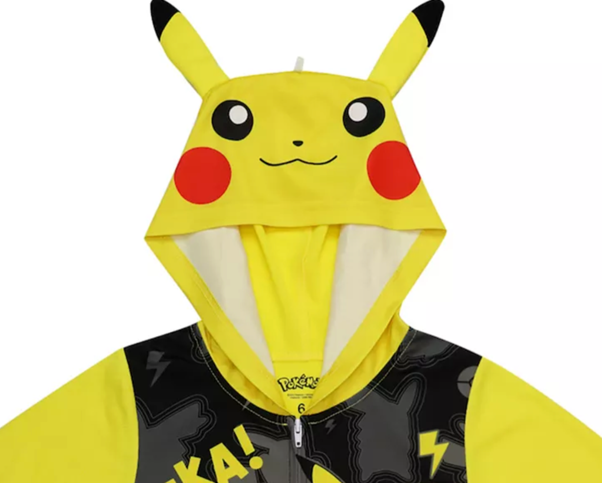 $38 Pokemon Pikachu Hoodie Union Suit One Piece Pajama 5 6 7 8 10