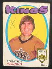 1971-72 Rogatien Vachon  O-Pee-Chee Hockey Card. LA Kings Goalie OPC #156