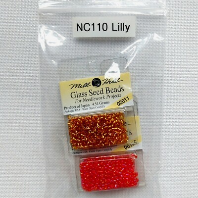 Lilly Beaded Cross Stitch Beads Mill Hill Embellishment Pack by Nora Corbett