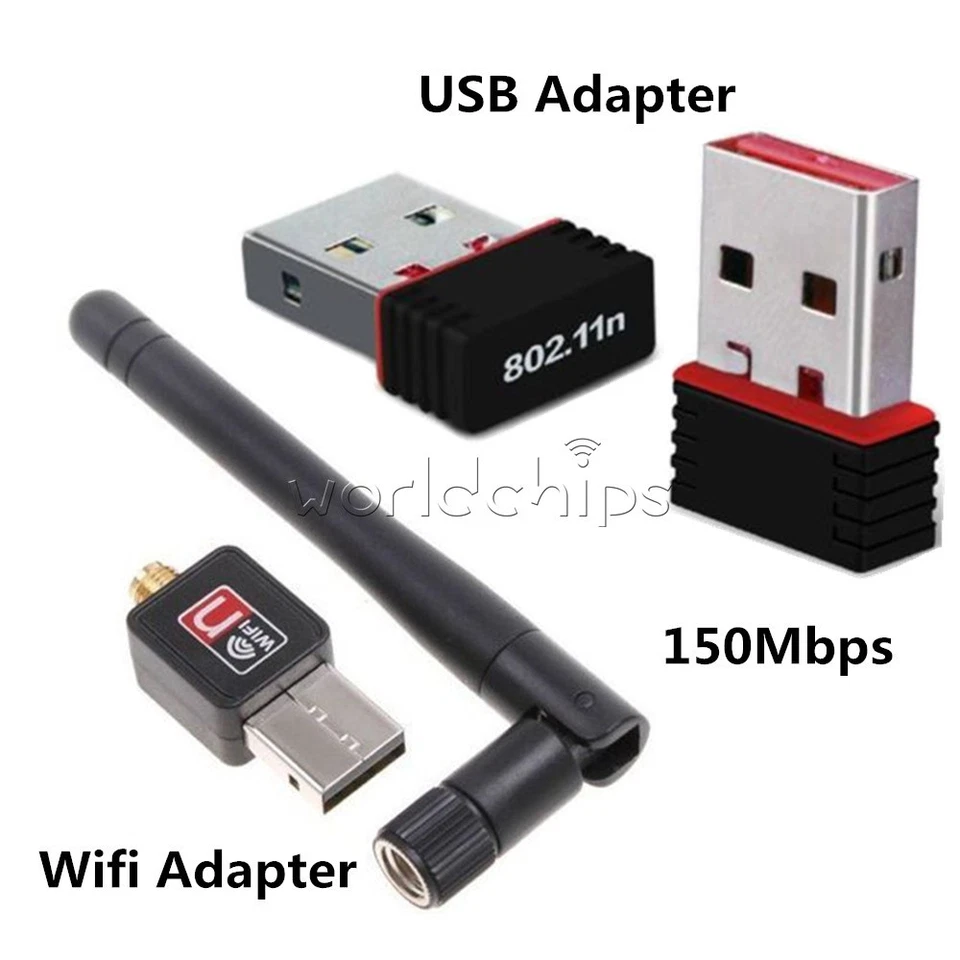 150Mbps  802.11n/g/b Wireless LAN Network Card Wifi USB 2.0 Adapter Antenna 2.4G - Image 2 of 2