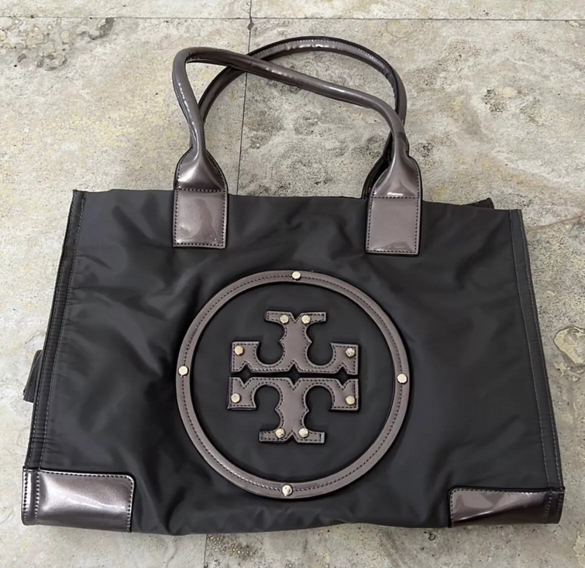 TORY BURCH Tory Black Nylon Tote Bag