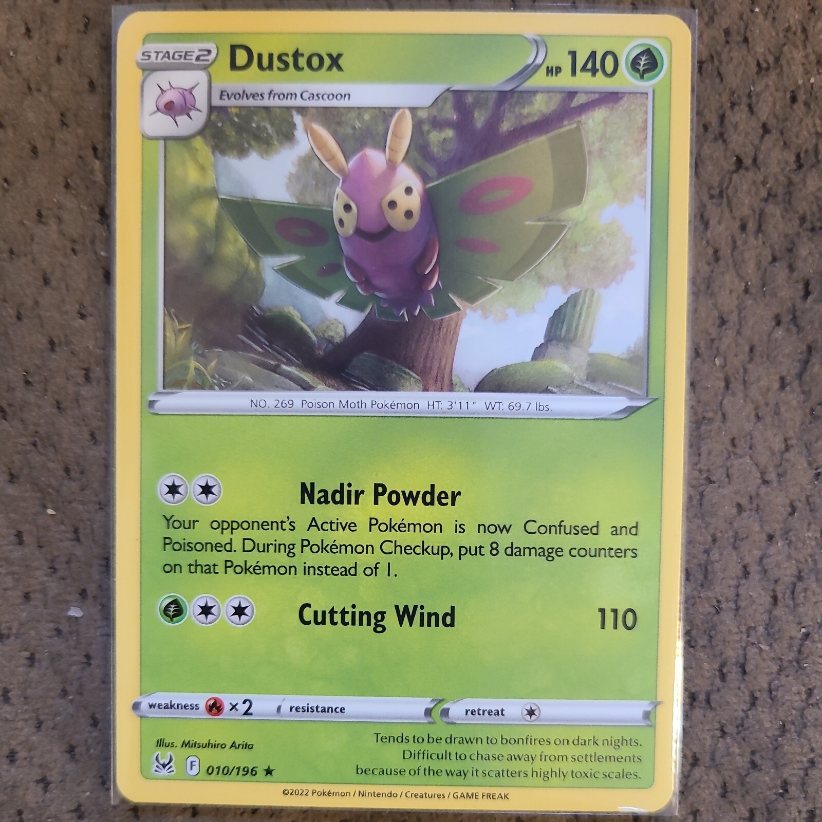 Pokemon Lost Origin Dustox 10/196 Pack Fresh! Near Mint!
