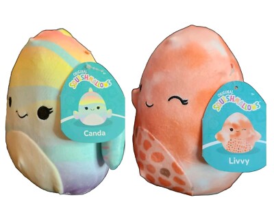 Squishmallows 7.5  Canda The Fish, Livvy Coral Starfish Sealife Plush NWT #2