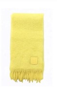 Loewe Mohair Wool Blend Scarf Wrap NWT Yellow