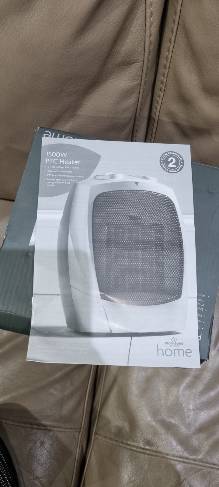Morrisons Home 1500w PTC Ceramic Heater 750/1500W Thermostat eBay