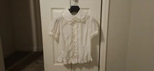 Innocent World, White Short Puff Sleeve Blouse, 0p ~ 4p size. 