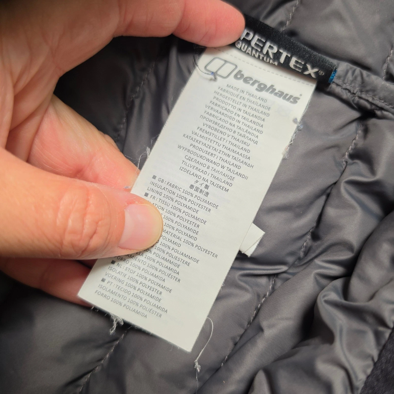 Berghaus Puffer Jacket Mens XL Black Hooded Pertex Quantum Insulated Gorpcore image 8