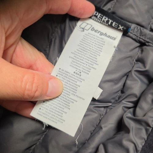 Berghaus Puffer Jacket Mens XL Black Hooded Pertex Quantum Insulated Gorpcore image 8