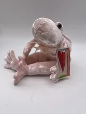 VTG Commonwealth Light Pink Velvet Frog Plush 17” Stuffed Animal Long Legs