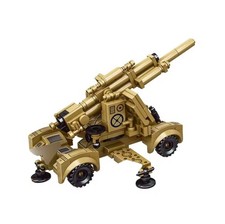 WW2 12,8-cm-Flak Afrikakorps 100% Lego kompatibel NEU OVP + 1 Mann extra