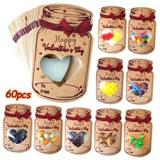 Valentines Day Cards for Kids School,60 Pack Happy Valentines Cards Bulk with