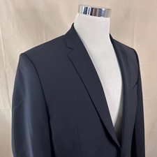 Express 44R Extra Slim Peformance Sport Coat Wool Blend Black Two Button Vented
