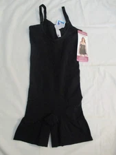 Curveez Womens Sz 2XL Shapewear Bodysuit Second Skin Hip Hugger Black CUR3005