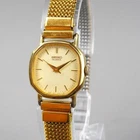 SEIKO Vintage Quartz 5421-5210 Women's Watch Gold 20mm NewBattery