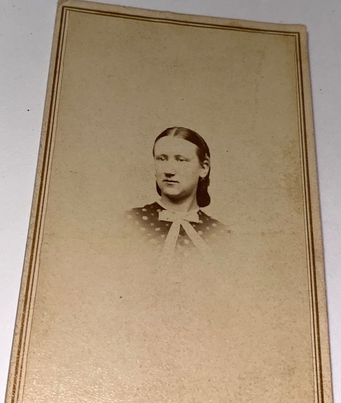 Rare Antique American Civil War Era ID'd Young Woman Washington NH CDV Photo! US