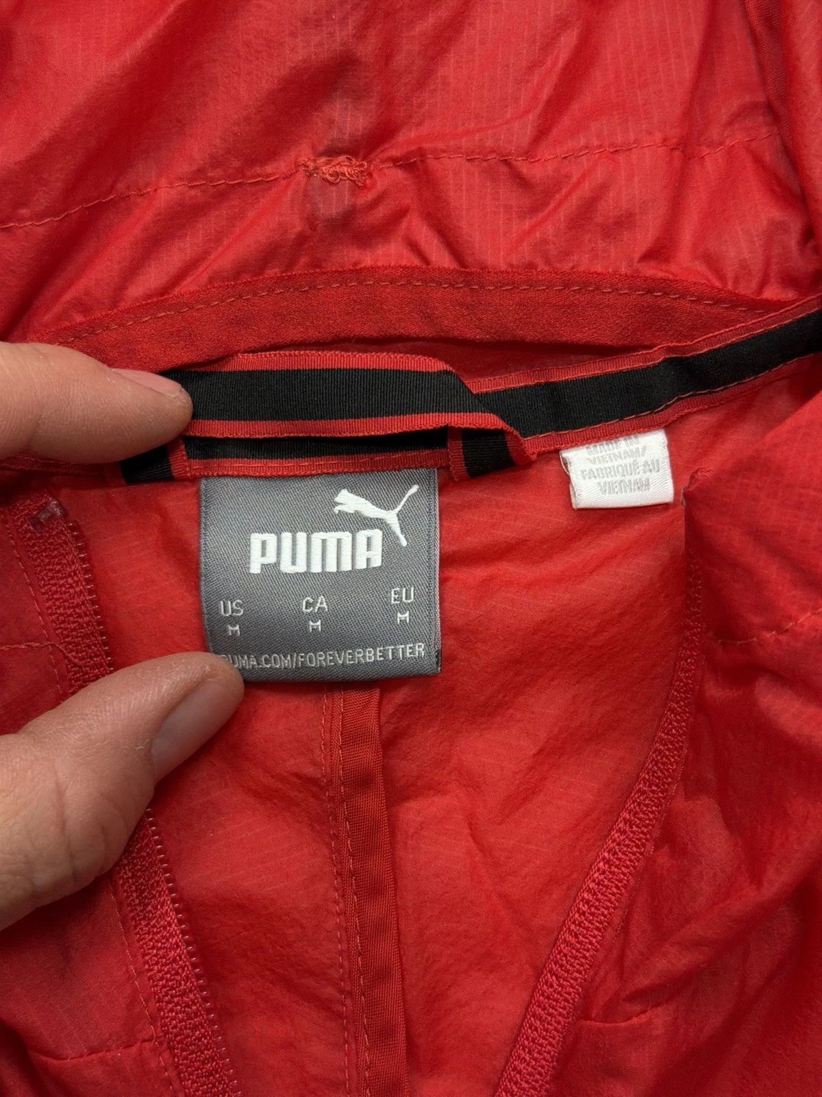 Puma Scuderia Ferrari F1 Rain Wind Jacket Size Medium Red - product detail image 5