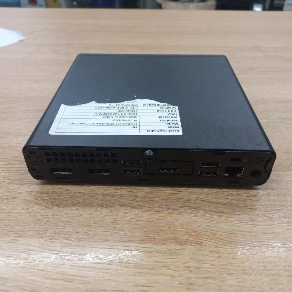 HP EliteDesk 800 G5 Mini PC i5-9500T 8GB RAM 250GB SSD Windows 11 Pro No PSU - Image 2 of 3