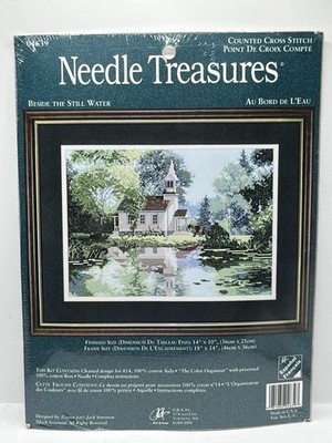 JCA Needle Treasures Beside The Still Water Counted Cross Stitch Kit 04639 NEW