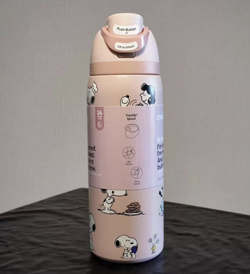 Pink Owala Snoopy 32oz Stainless Steel Water Bottle Edition