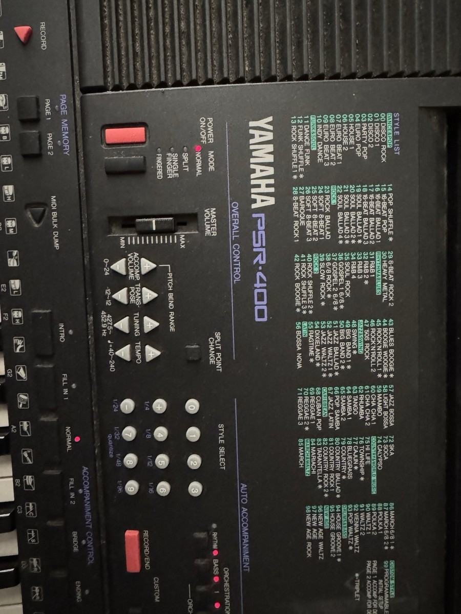 キーボード/シンセサイザー YAMAHA psr-400 Yamaha PSR-400 61-Key Arranger Keyboard Vintage | eBay