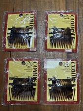 GOODY Vintage 1975 Kant Slip Hair Side Combs, Lot of 4 Packs, 552 Tortoise NOS