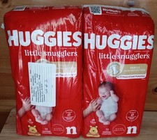 Huggies Little Snugglers Newborn Diapers Size N 31 Ct Set of 2