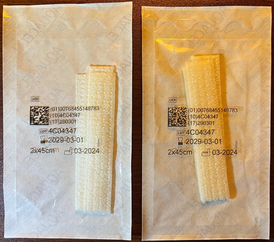 ConvaTec AQUACEL Ag+ Ribbon Silver Hydrofiber Dressings Wound Care   Lot of 2