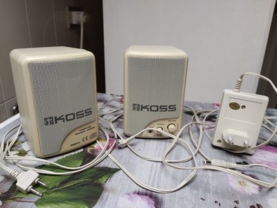 Vintage Koss HDM/11 2er Set verstärkte Computer Lautsprecher 