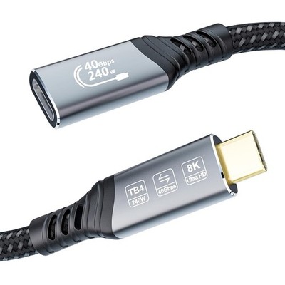 USB 4 Thunderbolt Verlängerung 2m 40Gbps, USB C Verlängerung 8K@60Hz 4K@144Hz, P