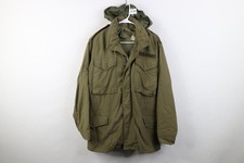 Vintage 60s Vietnam War Mens Small OG107 M65 Hooded Field Jacket Green USGI USA
